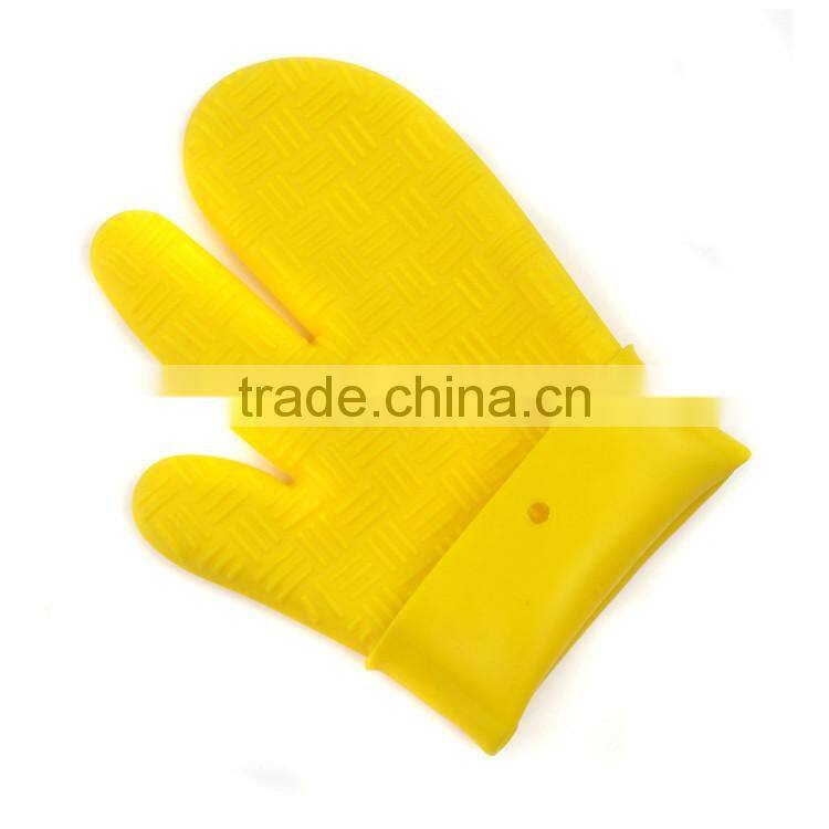 Fire-proof bbq silicone baking finfer protector oven glove