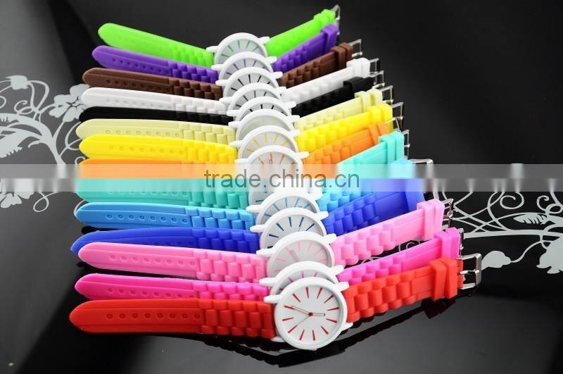 multi-color sport watch soft band sexy lady female wrist watch beautiful silicone women's watch
