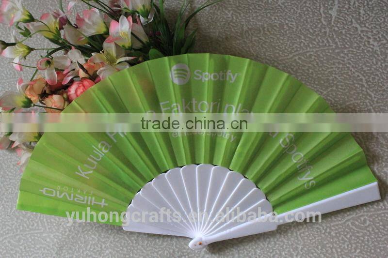 Customized logo foldable plastic hand fan