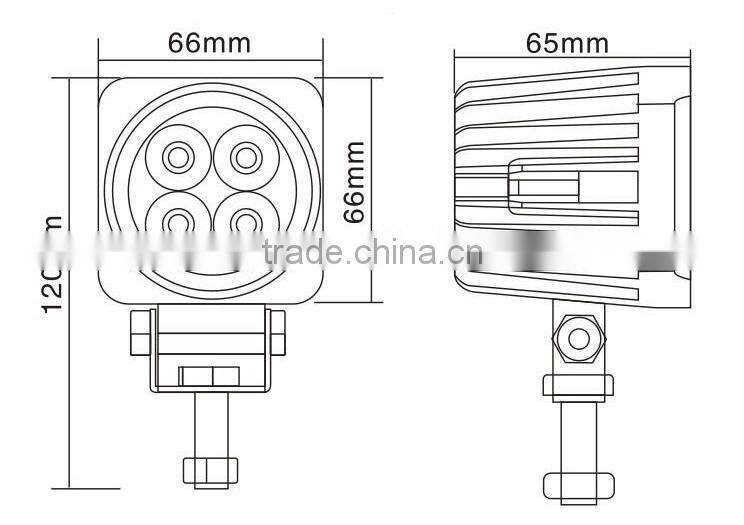new model 10-30v led auto light 12w led work light
