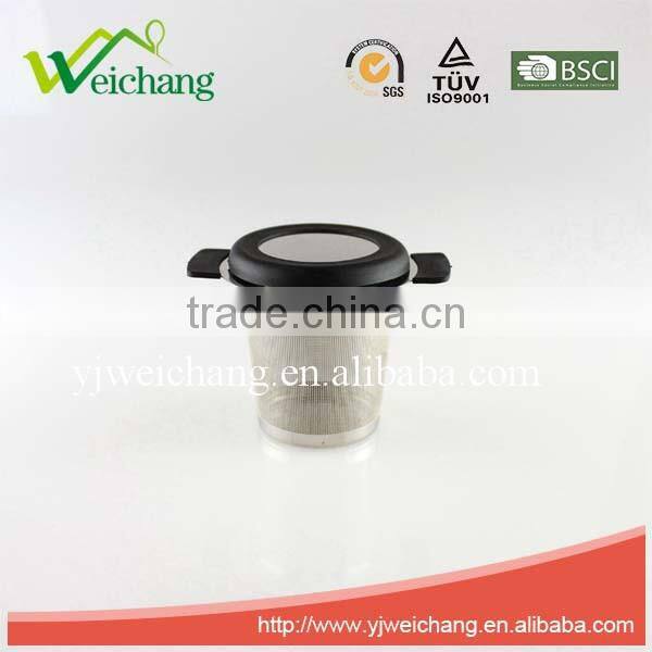 WCJ449 Tea Strainer Steeper Infuser Brew-in-mug Extra-fine Mesh with Lid Best for Infusing and Steeping Loose Leaf Teas Herbs S