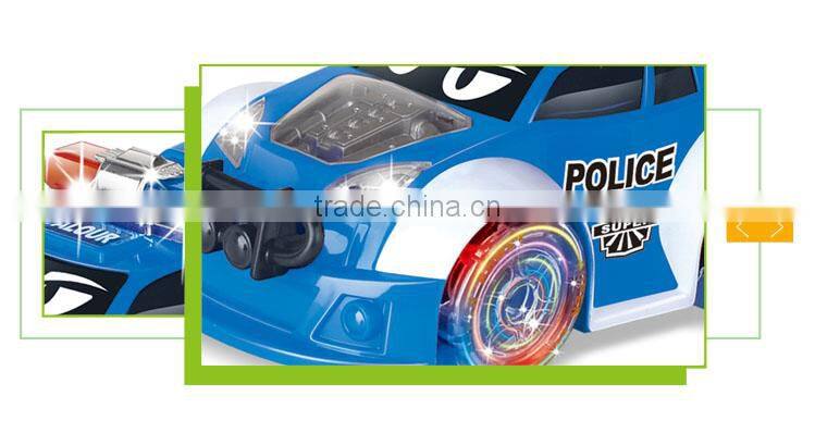 Most popular b/o cartoon musical police electric cars for kids