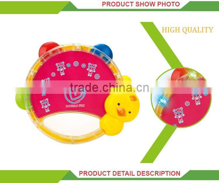 Wholesale lovely baby musical instrument plastic tambourine