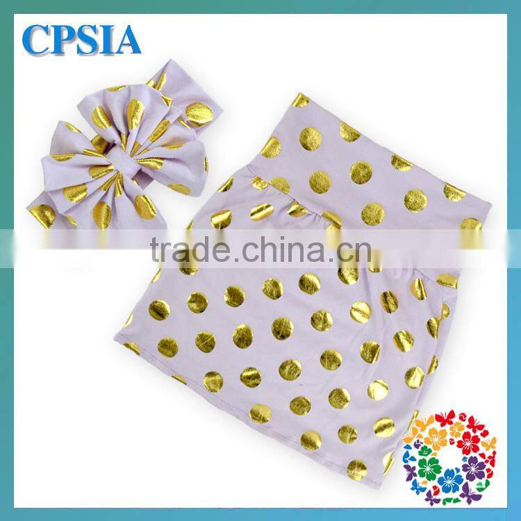 Hot Cheap Beautiful Kids Short Skirts,Gold Dots Children Coffee Color Skirts,Baby Girls Mini Skirt For Party