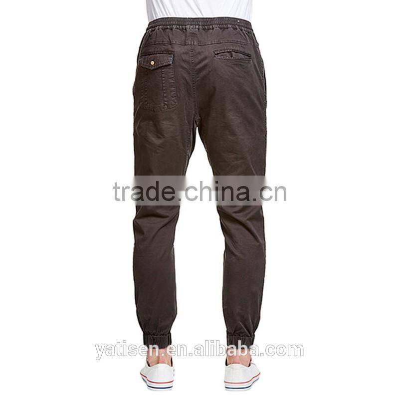 Slim Fit Men's Ankle Banded Pants Wholesale 2016 New Arrival Stretch-cotton Tapered Pants For Men