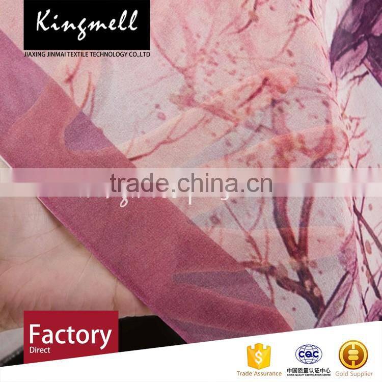 Custom fashion 100% pure silk fabric transparent silk georgette fabric