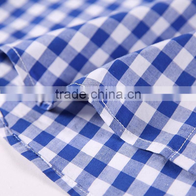 casual short sleeve shirts for men 100% Cotton Material and Plaids Pattern shirts wholesale plaid shirts