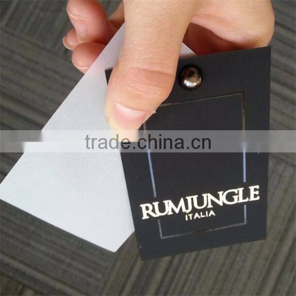 2016 Customized high quality garments Swing Tags
