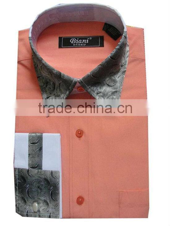 Latest Design Shirts for Men,Frecn Cuff Italian trimmed Mens Shirts