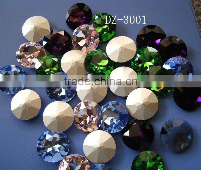 crystal diamond round crystal bead