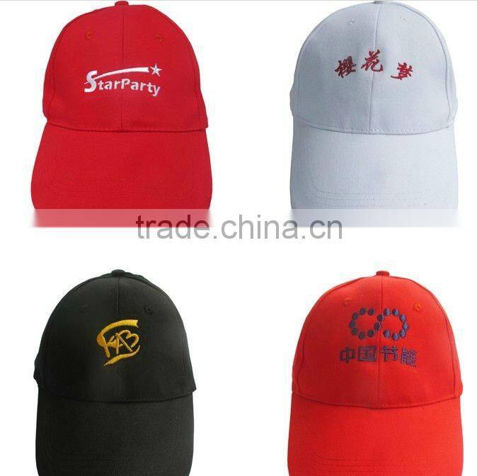 customized advertising caps/100% cotton 6-panel caps with any logo embroider