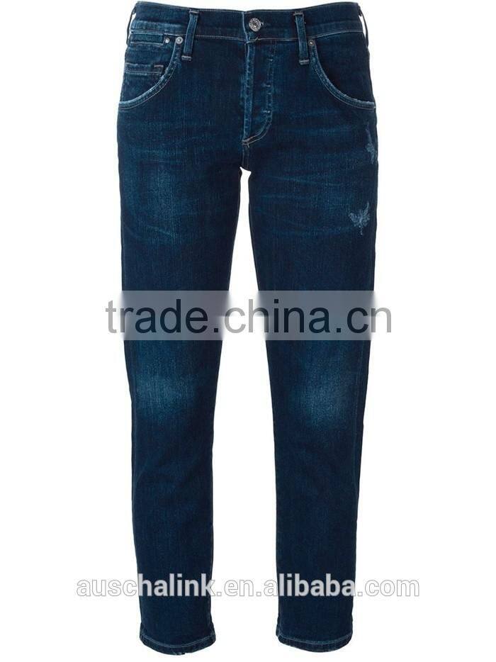 new style ladies slim fit cropped import cheap jeans