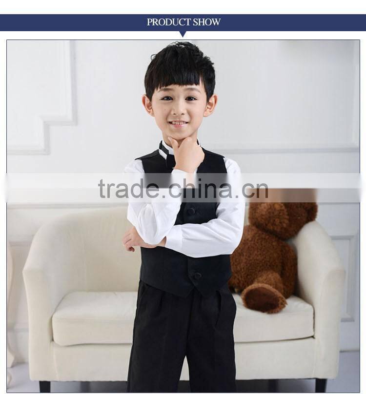 Fashion New Style Black Boys Waistcoat Sets Suit