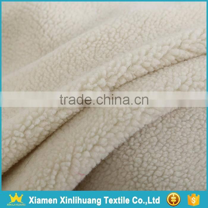 China Manufacturer Knitted 100% Polyester Sherpa Fabric for Sale