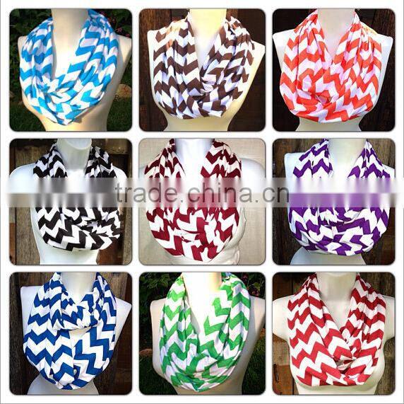 Top quality fashion new design hijab infinity chevron knitted silk scarf