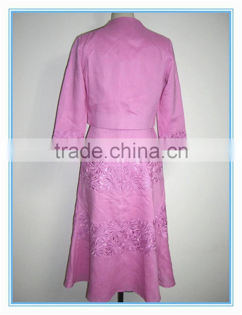 Latest Dark Pink Colour Long Designer Embroidery Dress Suit