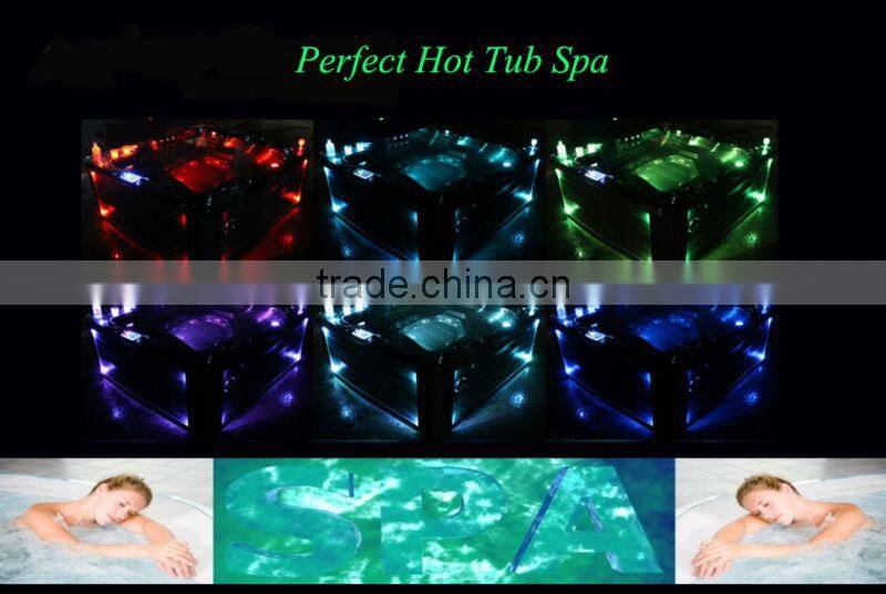 Triangular hot tub & outdoor spa with led light for 2 adults