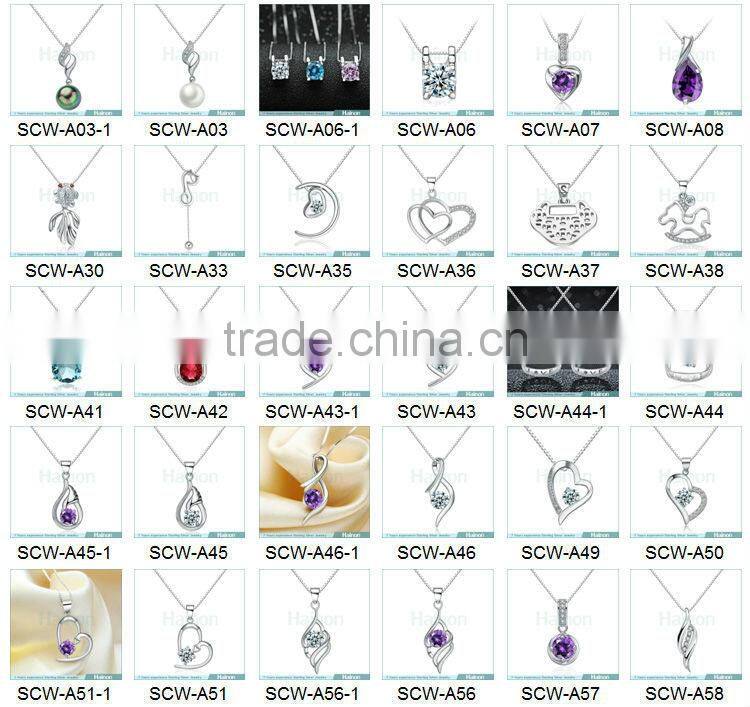 New arrival Muslim trendy fashion fine jewelry sterling silver necklace pendant for women