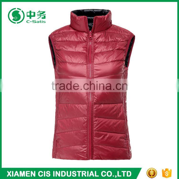 Latest Design Multi Color Reversible Lightweight Women Winter Duck Down Vest
