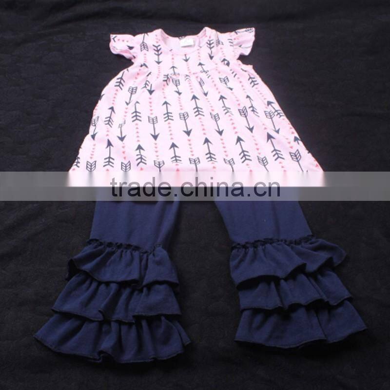 Mustard White Stripy Cardigan And Coffee Polka Trousers Girl Sweet Spring Clothing sets LBYTZ001-40