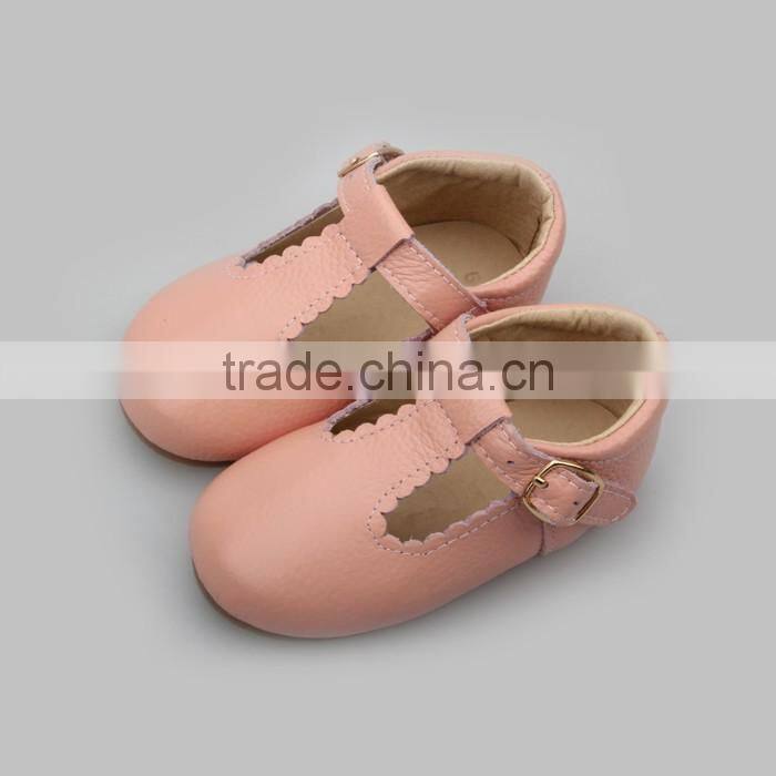 Wholesales Baby dress shoes top selling leather T-bar kids shoes