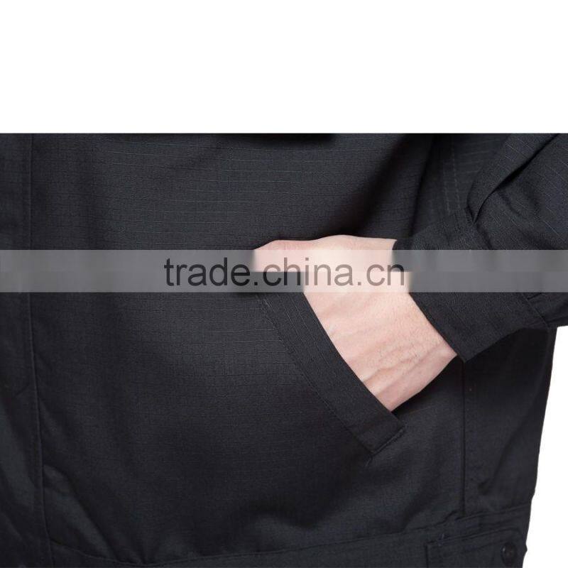Juqian HighClass New Design Best Black Color Thick Winter Military Security Guard Uniform For Sale