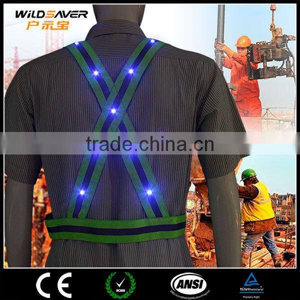 hospital work clothing 100% cotton with led light warning