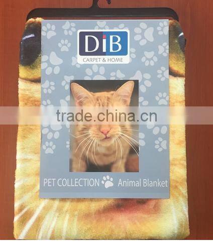 Lovely Cute 3D Photo Custom Fleece Throw Blanket Printed For Animal Pets