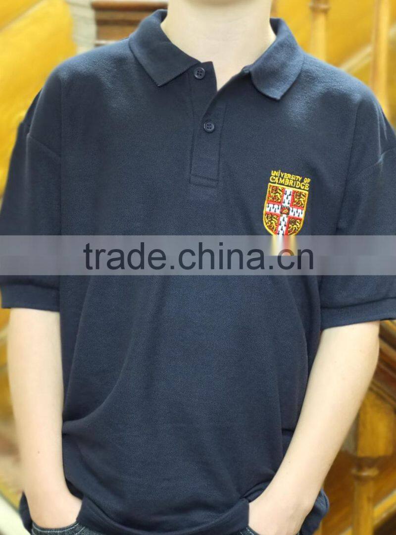 Comfortable polyester cotton short sleeve polo shirt for man and woman