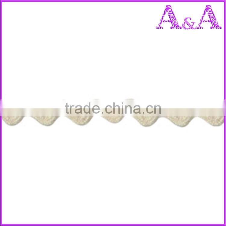 Low price 100% polyester yellow Ric Rac ribbon/Zig Zag ribbon