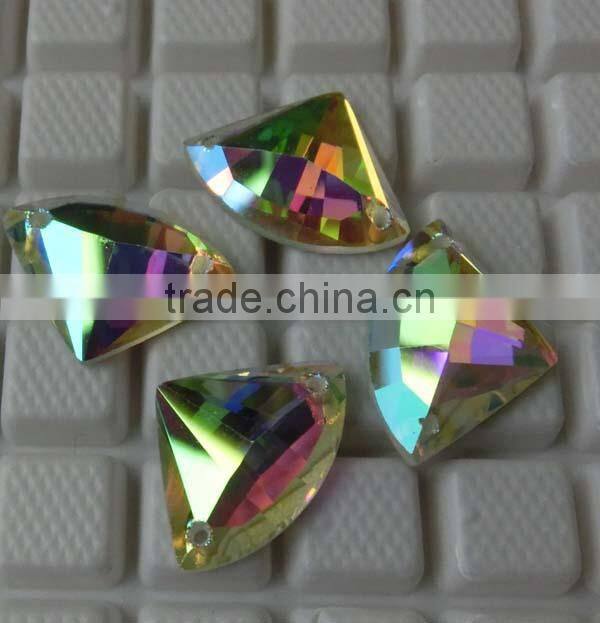 crystal sector shape sew on rhinestone wedding dress,dance dress,shoes accessory