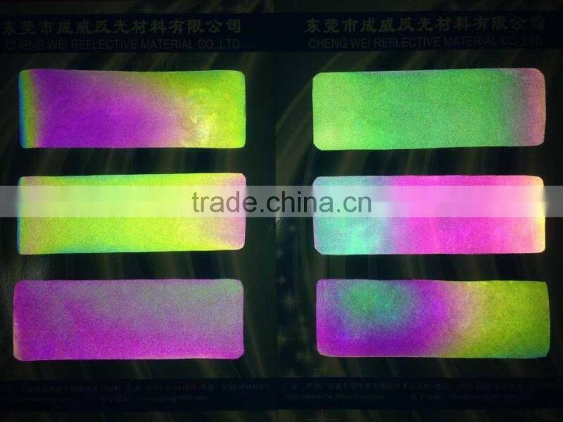 new pattern fantastic rainbow reflective fabric for shoes and backpack