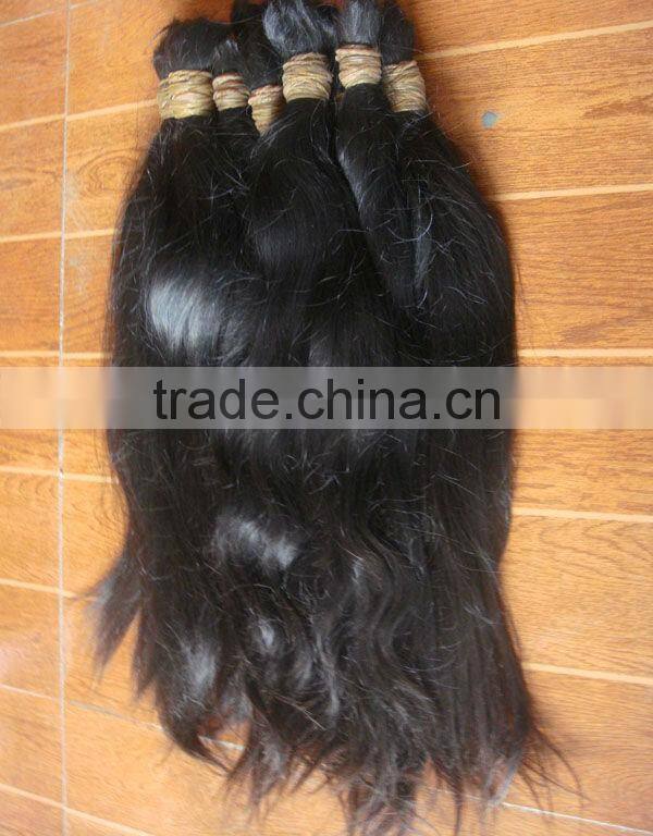 remy braided hair cut directly from girls, wholesale human hair material for making hair products