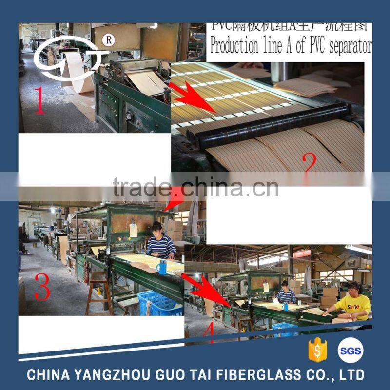 155*123*1.4mm PVC Separator for Lead-Acid Battery