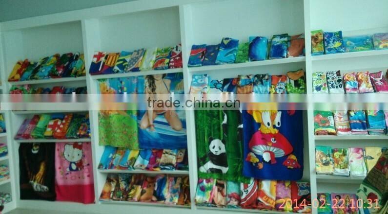 gaoyang factory cheap microfiber bath robe with hair-drying cap