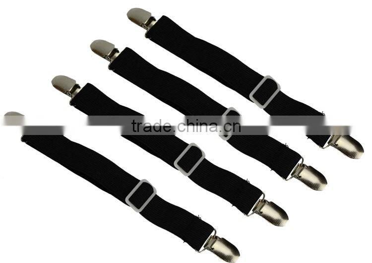 Adjustable Bed Sheet Corner Holders Elastic Grippers Suspenders Holder Straps 4 Pack
