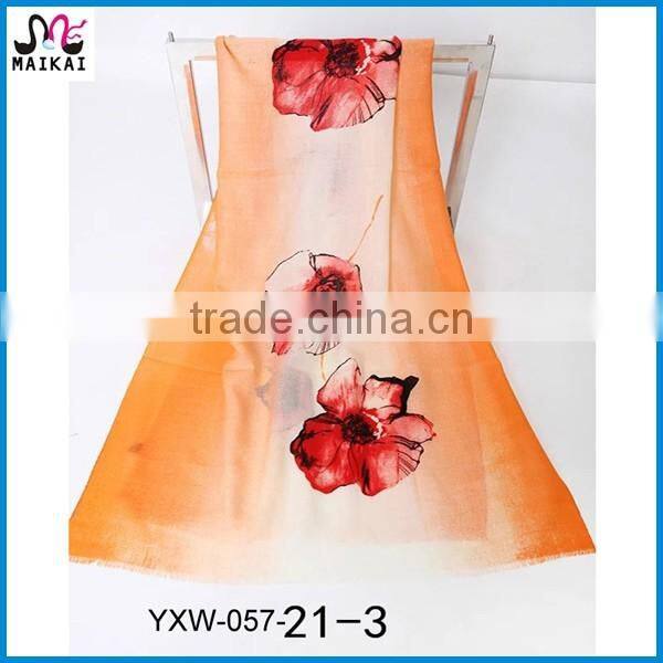 High quality screen printing wool scarf factory china