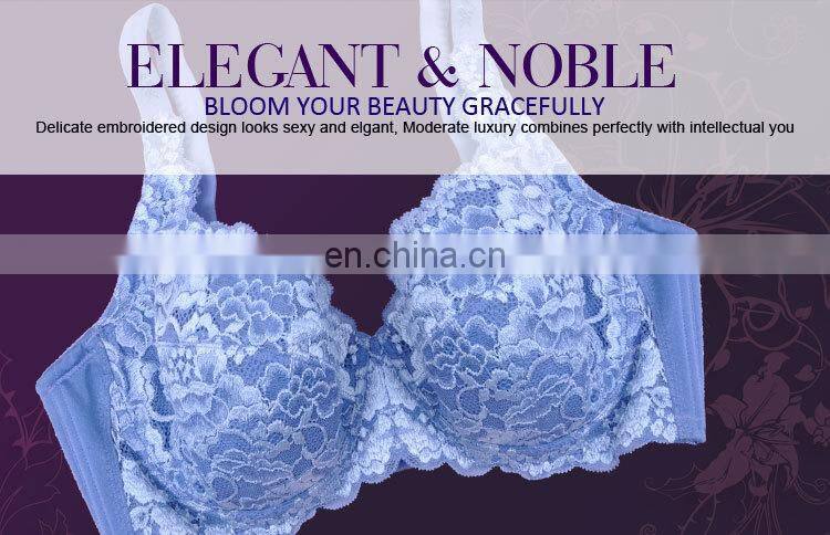 High Quality Fashion Fat Women Blue Brassiere