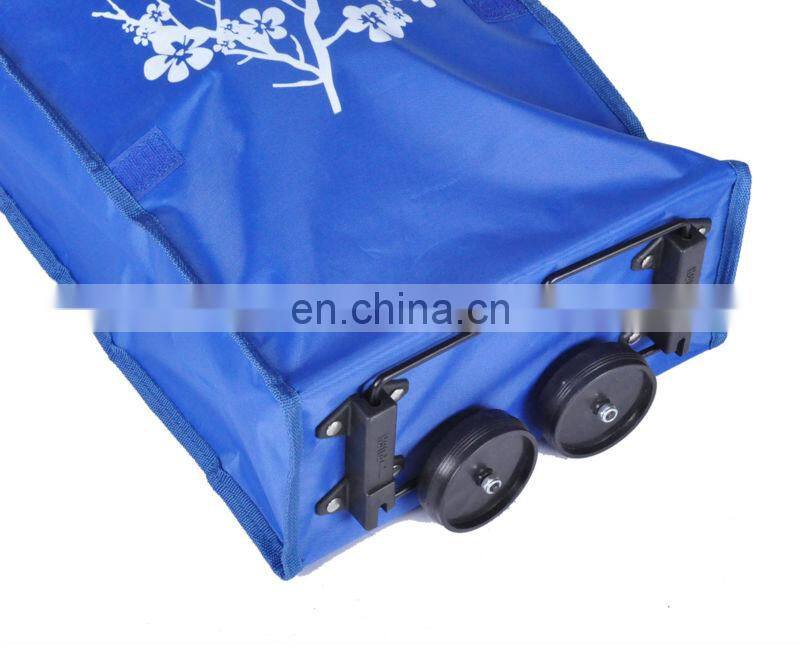 Fashion Design Supermarket Shopping Folding Trolley Bag