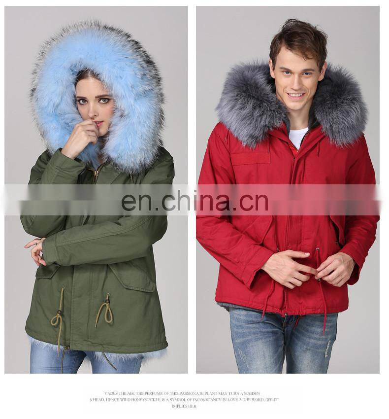 2017 Fur Lover Pakra Fashion Style For Couple Trench Coat De Los Hombres