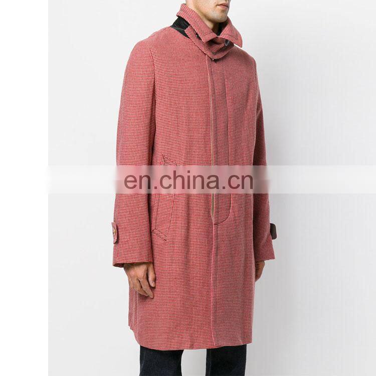 OEM Factoy Wholesale Custom Mens Winter Oversized Plaid Jacket Coat