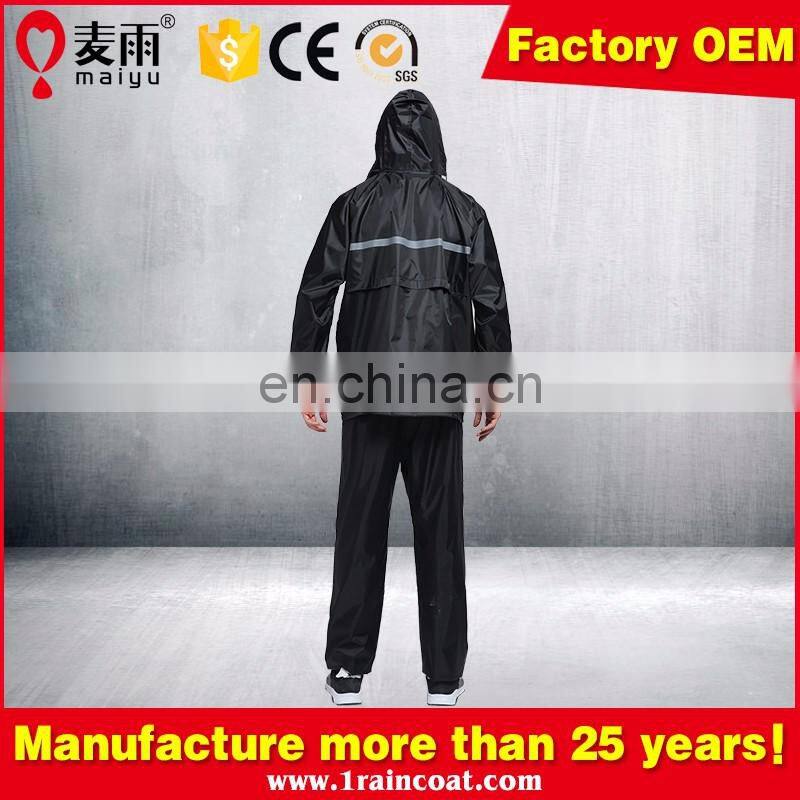 Maiyu waterproof high quality rain suit wih customized logo