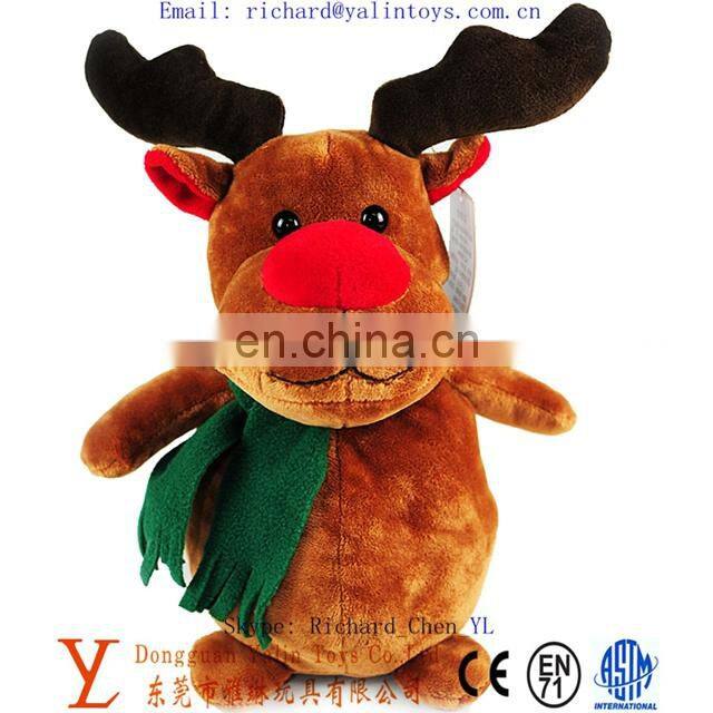 New Fashion Soft Plush toys stuffed Reindeer Christmas toys