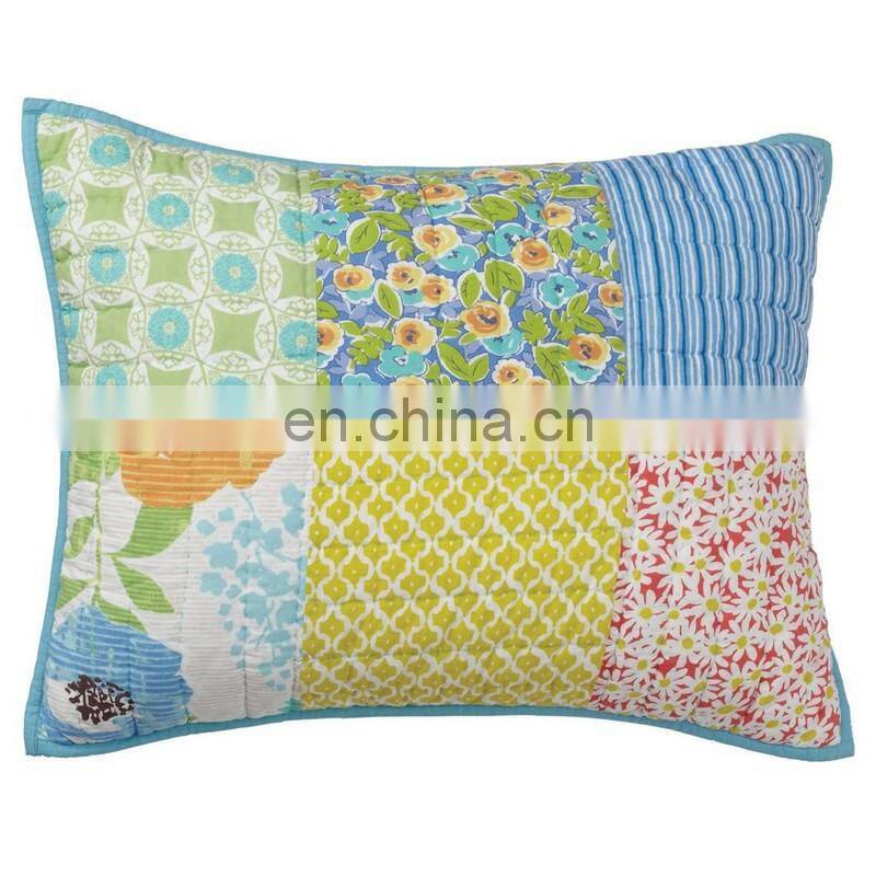 Soft bright reactive printing 100% cotton King 3pcs bedspread patchwork handmade quilt