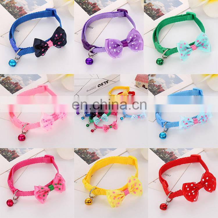 Wholesale Manufacturer Adjustable Soft High Quality Nylon Luxury Custom Pet Dog Collar For Dog With Bell Dog Collar