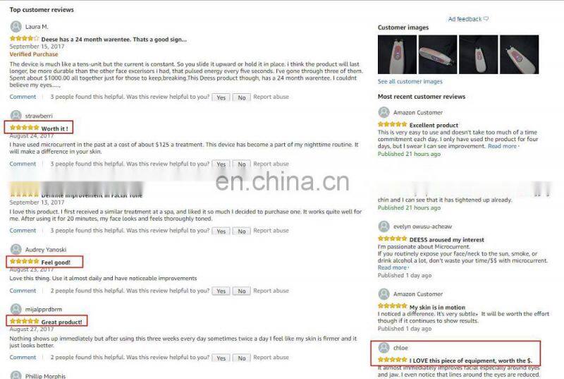 DEESS oem household mini skin rejuvenation anti aging machine eye care microcurrent 5 in 1 face lift machine