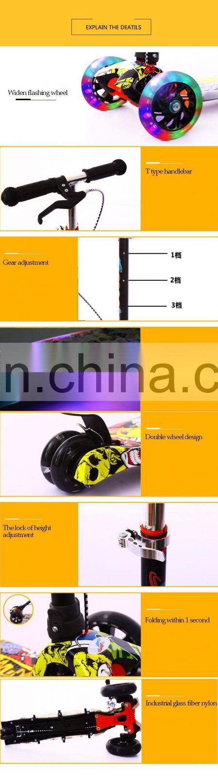 Best Quality PP Kids Scooter/Cheap Price Three Wheel Children Scooter/Baby Kids Toy Kick Scooter with Brake