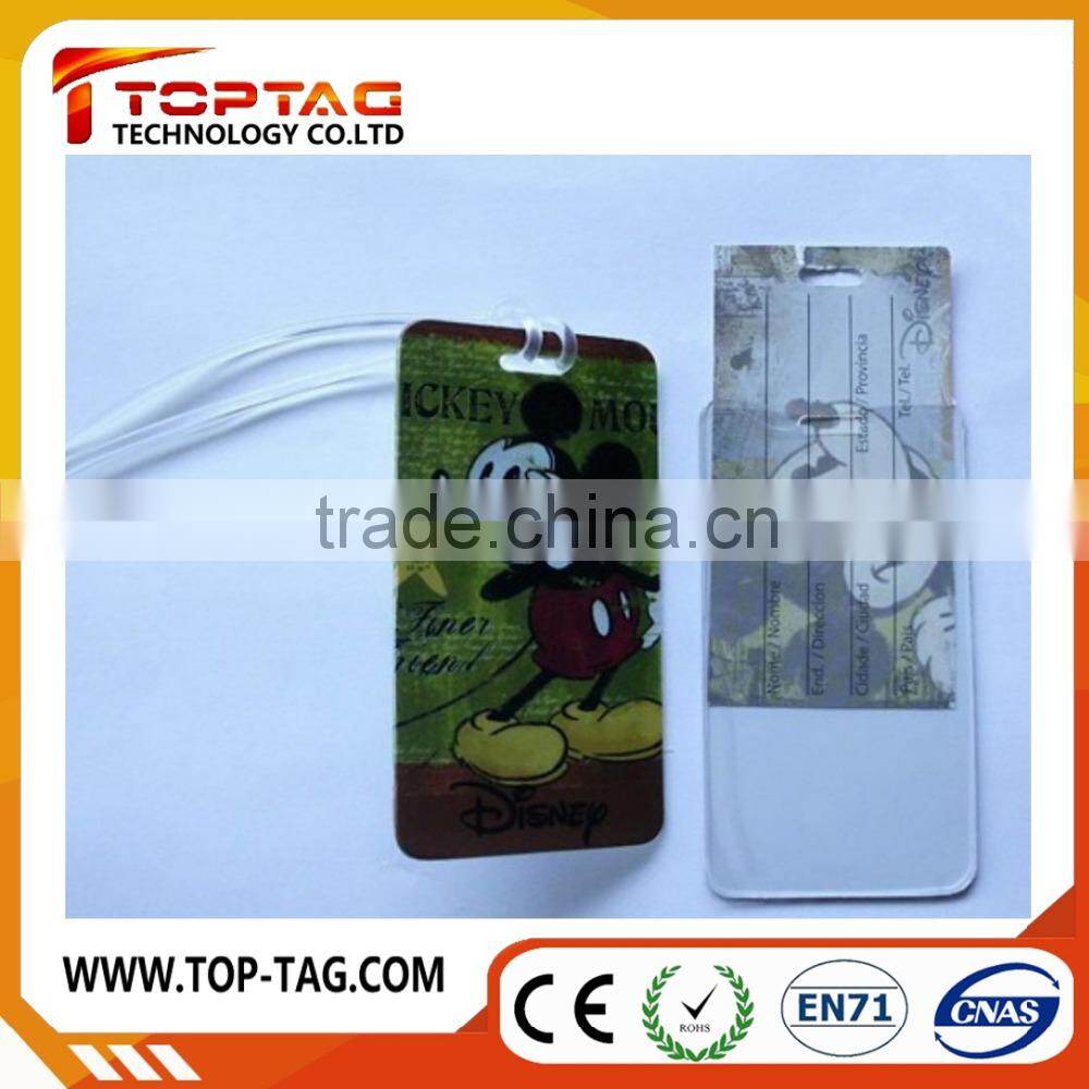 2015 eco-friendly hot sale plastic soft pvc custom luggage tag for airport