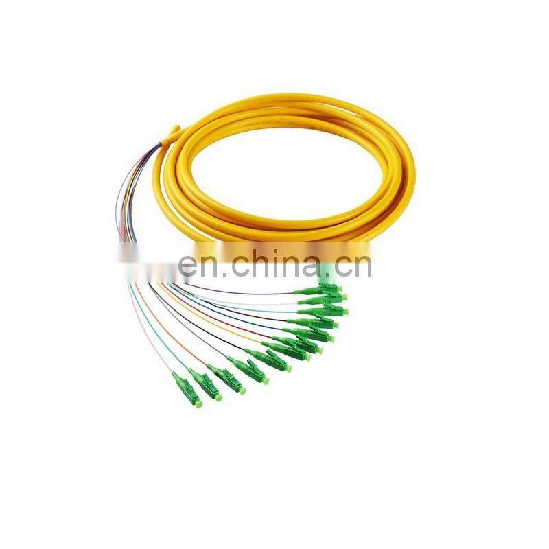 12 Color Fiber LC UPC APC Single mode G652D G657A 0.9mm Fiber Optic Pigtail 12 Cores Fiber Bundle Pigtail