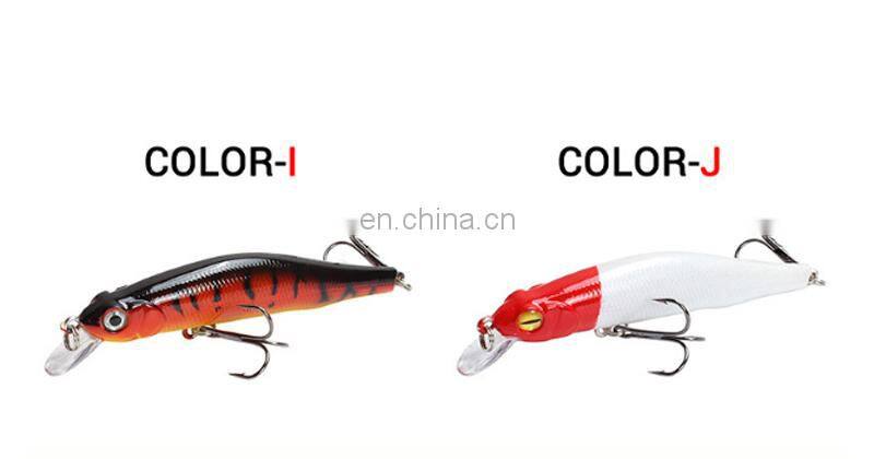 Amazon Middle and High-End Market 90mm 8.4g Wonderful Color Painting Fishing Floating Minnow fishing lure set tackle